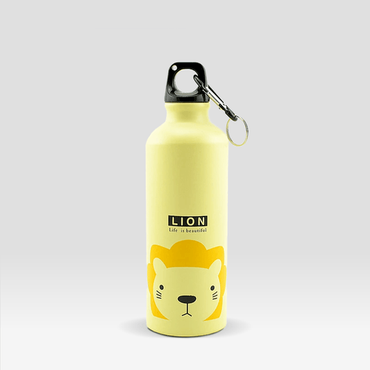 Gourde en Métal Lion Jaune / 500-600ml