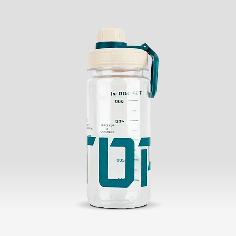 Gourde pour le Sport | Grand format Blanche et Turquoise Blanc / 600ml